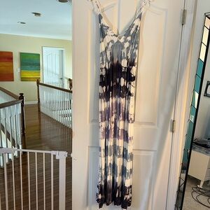 Elegant Purple and White Dress